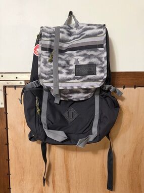 Jansport Black and Gray Camouflage Laptop Backpack